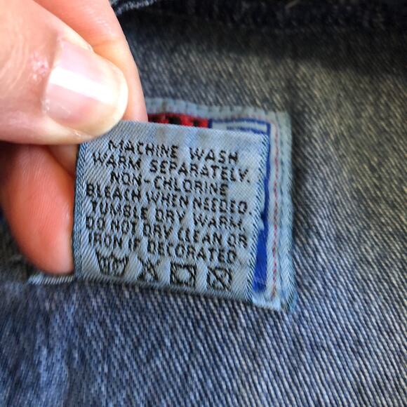 VTG 90s Sunbelt Denim Tunic Top Women’s M 100% Cotton Blue Jean Shirt Minimalist - Picture 6 of 7